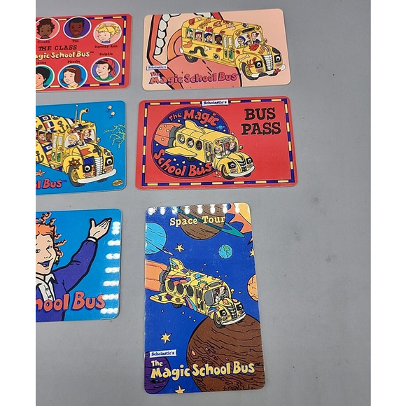 The Magic School Bus Wallet Cards Set of 6 from Scholastic Plastic - Picture 3 of 7